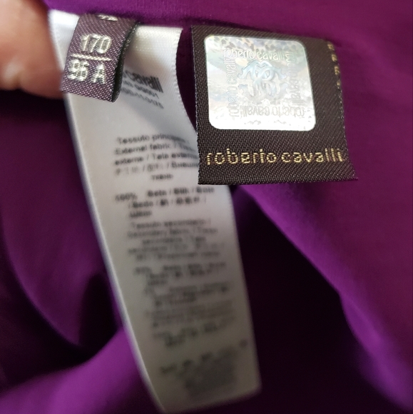 ROBERTO CAVALLI Silk Plum Sequin Corset Dress Size 42 US 6 - Picture 9 of 11